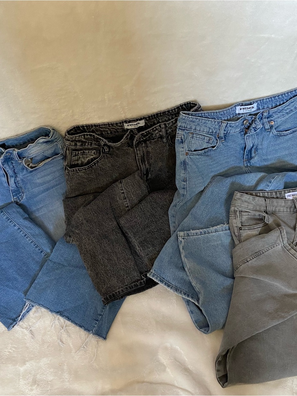 Lot of 4 Wide Leg Jeans | RSQ, Forever 21, Street Wear Society | Sz 2-6